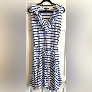 Ralph Lauren Blue and White Striped Dress